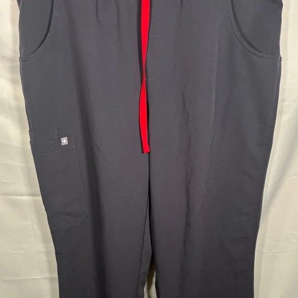 Figs Women's Gray Pants with Red Accents SZ L - Picture 5 of 13